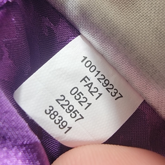 JM collection purple leopard embossed print V ruffle neckline size XXL - Picture 3 of 11